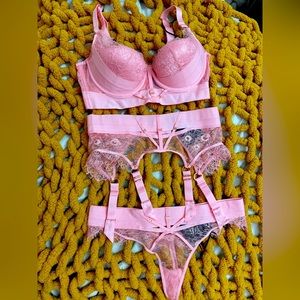 Honey Birdette Pink Lingerie Set